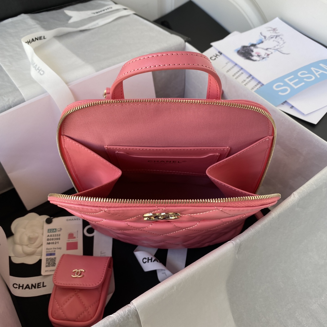 Calfskin Small Backpack AS3332 Rose Pink